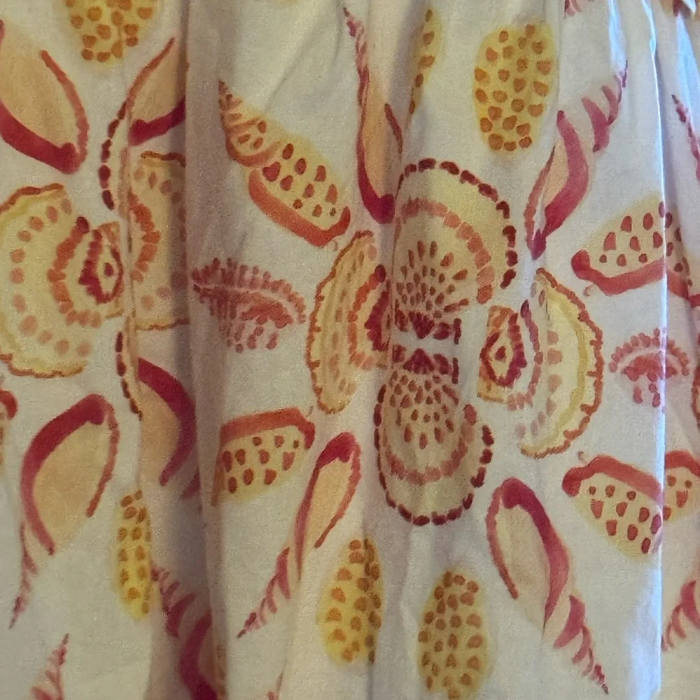 Hill House Home Sydney Nap Dress Orange  Shell Floral Dress - Picture 6 of 11